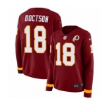 Women Nike Washington Redskins #18 Josh Doctson Limited Burgundy Therma Long Sleeve NFL Jersey