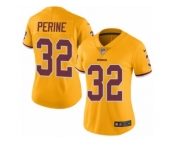 Women Nike Washington Redskins #32 Samaje Perine Limited Gold Rush Vapor Untouchable NFL Jersey