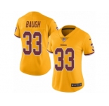 Women Nike Washington Redskins #33 Sammy Baugh Limited Gold Rush Vapor Untouchable NFL Jersey