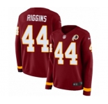 Women Nike Washington Redskins #44 John Riggins Limited Burgundy Therma Long Sleeve NFL Jersey