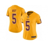 Women Nike Washington Redskins #5 Tress Way Limited Gold Rush Vapor Untouchable NFL Jersey