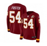 Women Nike Washington Redskins #54 Mason Foster Limited Burgundy Therma Long Sleeve NFL Jersey