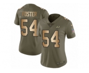 Women Nike Washington Redskins #54 Mason Foster Limited Olive Gold 2017 Salute to Service NFL Jersey