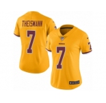 Women Nike Washington Redskins #7 Joe Theismann Limited Gold Rush Vapor Untouchable NFL Jersey