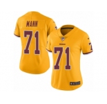 Women Nike Washington Redskins #71 Charles Mann Limited Gold Rush Vapor Untouchable NFL Jersey