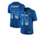 Women Nike Washington Redskins #75 Brandon Scherff Royal Stitched NFL Limited NFC 2018 Pro Bowl Jersey