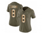 Women Nike Washington Redskins #8 Kirk Cousins Limited Olive Gold 2017 Salute to Service NFL Jersey