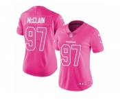Women Nike Washington Redskins #97 Terrell McClain Limited Pink Rush Fashion NFL Jersey