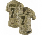Women Washington Redskins #7 Dwayne Haskins Limited Camo 2018 Salute to Service Football Jersey