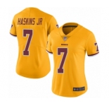 Women Washington Redskins #7 Dwayne Haskins Limited Gold Rush Vapor Untouchable Football Jersey