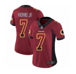 Women Washington Redskins #7 Dwayne Haskins Limited Red Rush Drift Fashion Football Jersey