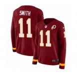 Women's Nike Washington Redskins #11 Alex Smith Limited Burgundy Therma Long Sleeve NFL Jersey