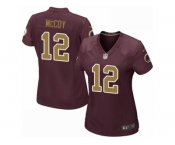 Women's Nike Washington Redskins #12 Colt McCoy Game Burgundy Red Gold Number Alternate 80TH Anniversary NFL Jersey