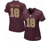 Women's Nike Washington Redskins #18 Josh Doctson Game Burgundy Red Gold Number Alternate 80TH Anniversary NFL Jersey