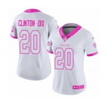 Women's Nike Washington Redskins #20 Ha Clinton-Dix Limited White Pink Rush Fashion NFL Jersey