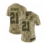 Women's Nike Washington Redskins #21 Earnest Byner Limited Camo 2018 Salute to Service NFL Jersey