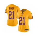 Women's Nike Washington Redskins #21 Earnest Byner Limited Gold Rush NFL Jersey