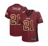 Women's Nike Washington Redskins #21 Sean Taylor Elite Burgundy Red Drift Fashion NFL Jersey