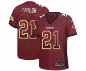 Women's Nike Washington Redskins #21 Sean Taylor Elite Burgundy Red Drift Fashion NFL Jersey