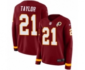 Women's Nike Washington Redskins #21 Sean Taylor Limited Burgundy Therma Long Sleeve NFL Jersey