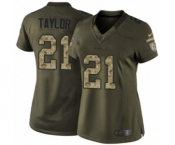 Women's Nike Washington Redskins #21 Sean Taylor Limited Green Salute to Service NFL Jersey