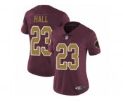 Women's Nike Washington Redskins #23 DeAngelo Hall Vapor Untouchable Limited Burgundy Red Gold Number Alternate 80TH Anniversary NFL Jersey