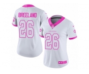 Women's Nike Washington Redskins #26 Bashaud Breeland Limited White Pink Rush Fashion NFL Jersey