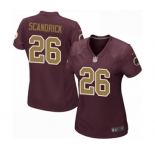 Women's Nike Washington Redskins #26 Orlando Scandrick Game Burgundy Red Gold Number Alternate 80TH Anniversary NFL Jersey
