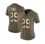 Women's Nike Washington Redskins #29 Derrius Guice Limited Olive Gold 2017 Salute to Service NFL Jersey