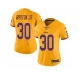 Women's Nike Washington Redskins #30 David Bruton Jr. Limited Gold Rush NFL Jersey