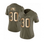 Women's Nike Washington Redskins #30 Troy Apke Limited Olive Gold 2017 Salute to Service NFL Jersey