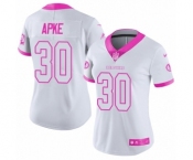 Women's Nike Washington Redskins #30 Troy Apke Limited White Pink Rush Fashion NFL Jersey