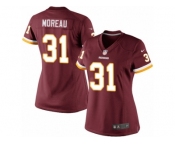 Women's Nike Washington Redskins #31 Fabian Moreau Limited Burgundy Red Team Color NFL Jersey