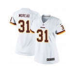 Women's Nike Washington Redskins #31 Fabian Moreau Limited White NFL Jersey