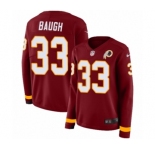 Women's Nike Washington Redskins #33 Sammy Baugh Limited Burgundy Therma Long Sleeve NFL Jersey