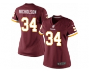 Women's Nike Washington Redskins #34 Montae Nicholson Limited Burgundy Red Team Color NFL Jersey