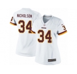 Women's Nike Washington Redskins #34 Montae Nicholson Limited White NFL Jersey