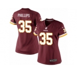 Women's Nike Washington Redskins #35 Dashaun Phillips Limited Burgundy Red Team Color NFL Jersey