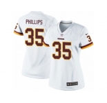 Women's Nike Washington Redskins #35 Dashaun Phillips Limited White NFL Jersey