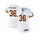 Women's Nike Washington Redskins #36 D.J. Swearinger Limited White NFL Jersey