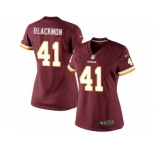 Women's Nike Washington Redskins #41 Will Blackmon Limited Burgundy Red Team Color NFL Jersey