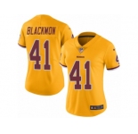 Women's Nike Washington Redskins #41 Will Blackmon Limited Gold Rush NFL Jersey