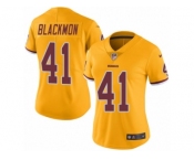 Women's Nike Washington Redskins #41 Will Blackmon Limited Gold Rush NFL Jersey