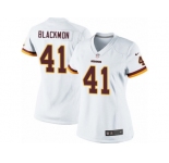 Women's Nike Washington Redskins #41 Will Blackmon Limited White NFL Jersey