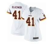 Women's Nike Washington Redskins #41 Will Blackmon Limited White NFL Jersey