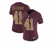 Women's Nike Washington Redskins #41 Will Blackmon Vapor Untouchable Limited Burgundy Red Gold Number Alternate 80TH Anniversary NFL Jersey