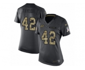 Women's Nike Washington Redskins #42 Charley Taylor Limited Black 2016 Salute to Service NFL Jersey