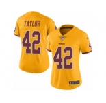 Women's Nike Washington Redskins #42 Charley Taylor Limited Gold Rush NFL Jersey