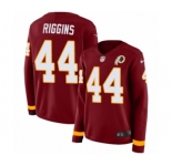 Women's Nike Washington Redskins #44 John Riggins Limited Burgundy Therma Long Sleeve NFL Jersey