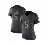 Women's Nike Washington Redskins #5 Tress Way Limited Black 2016 Salute to Service NFL Jersey